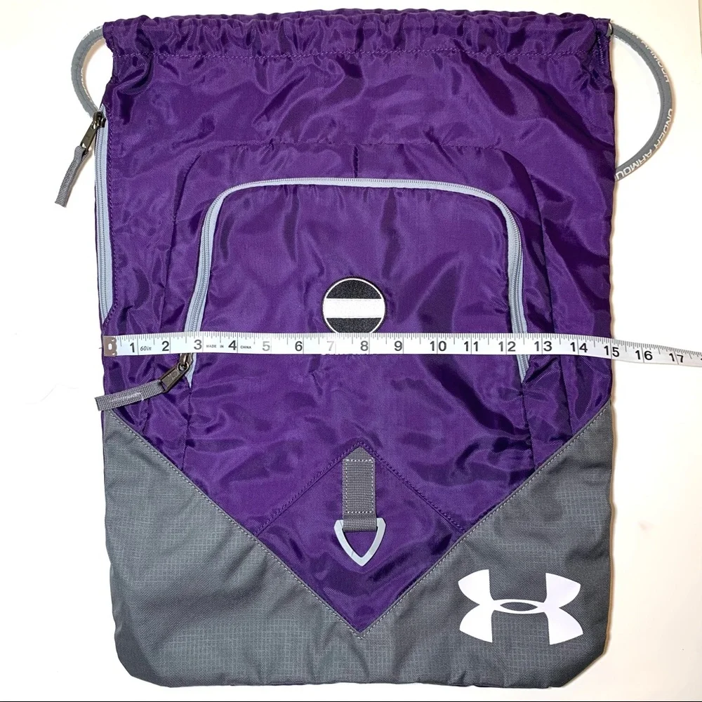 Under Armour Custom Stay Army US Army Unisex Sackpack NWOT Gym Bag Purple Gray